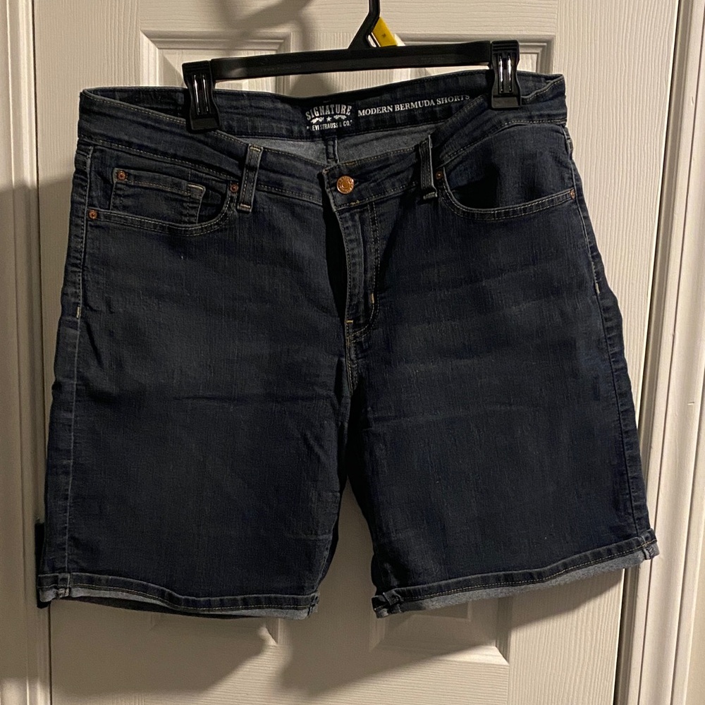 Women’s Signature by Levi Strauss Dark Blue Bermuda Jean Shorts